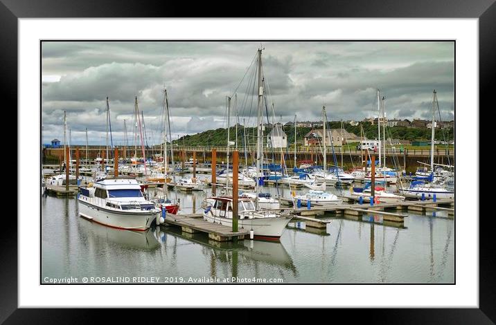 "Storm clouds over Maryport marina" Framed Mounted Print by ROS RIDLEY