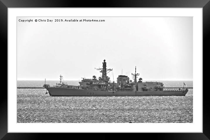 HMS St Albans  Framed Mounted Print by Chris Day