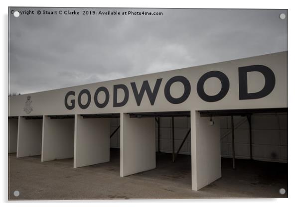 Goodwood Motor Circuit Acrylic by Stuart C Clarke