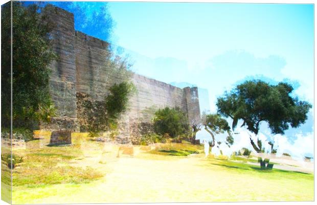 These are the walls of the castle of Sohail. There Canvas Print by Jose Manuel Espigares Garc