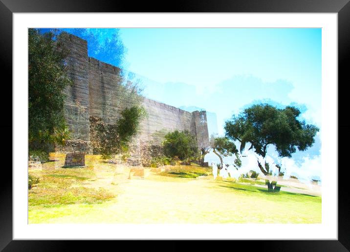 These are the walls of the castle of Sohail. There Framed Mounted Print by Jose Manuel Espigares Garc