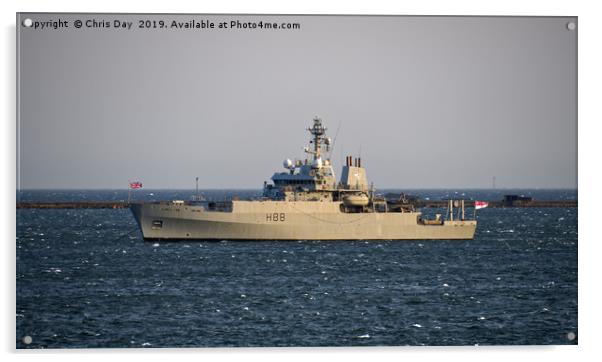 HMS Enterprise Acrylic by Chris Day