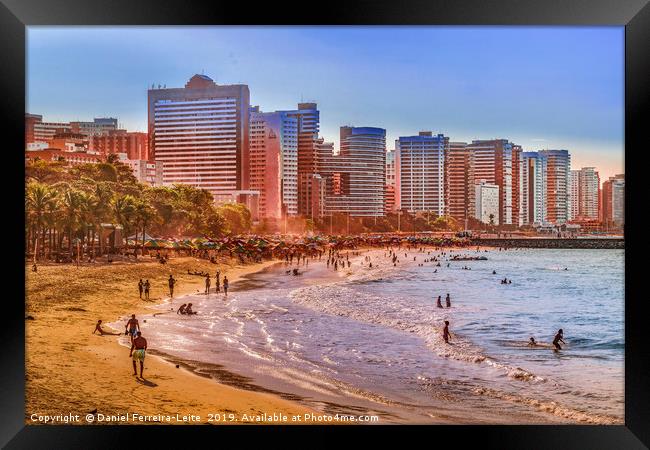 Beach and Buildings of Fortaleza Brazil Framed Print by Daniel Ferreira-Leite