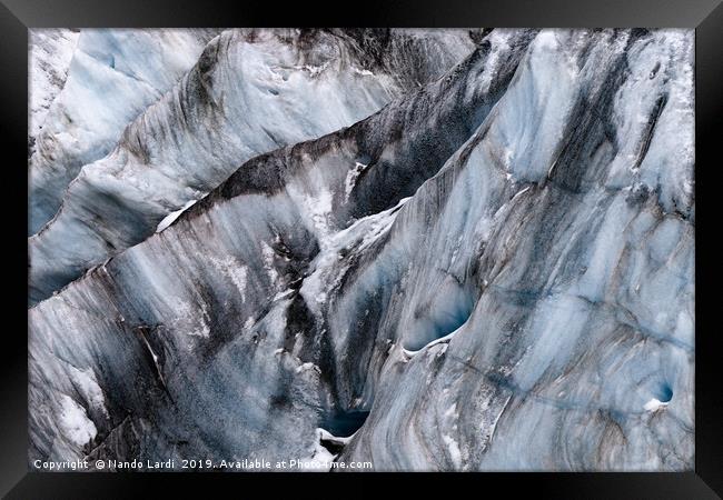 Yanapaccha Glacier Abstract Framed Print by DiFigiano Photography