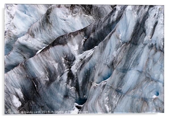 Yanapaccha Glacier Abstract Acrylic by DiFigiano Photography