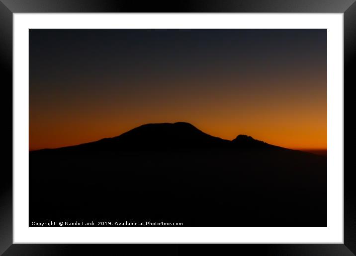 Kilimanjaro Sunrise Framed Mounted Print by DiFigiano Photography