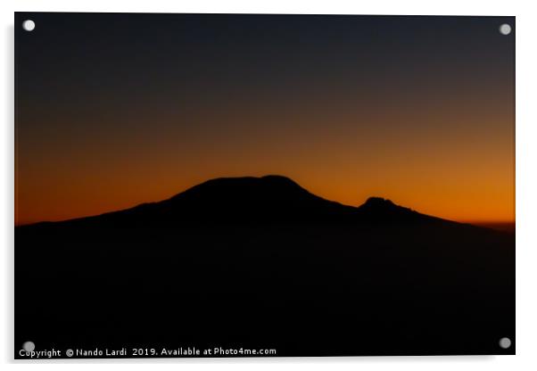 Kilimanjaro Sunrise Acrylic by DiFigiano Photography