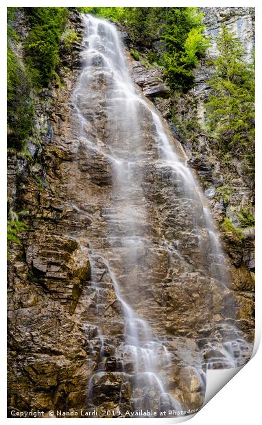 Meadow Lake Falls Print by DiFigiano Photography