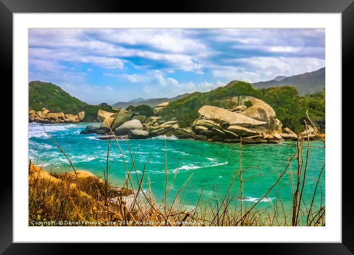 Landscape of Tayrona Nature Park in Colombia Framed Mounted Print by Daniel Ferreira-Leite