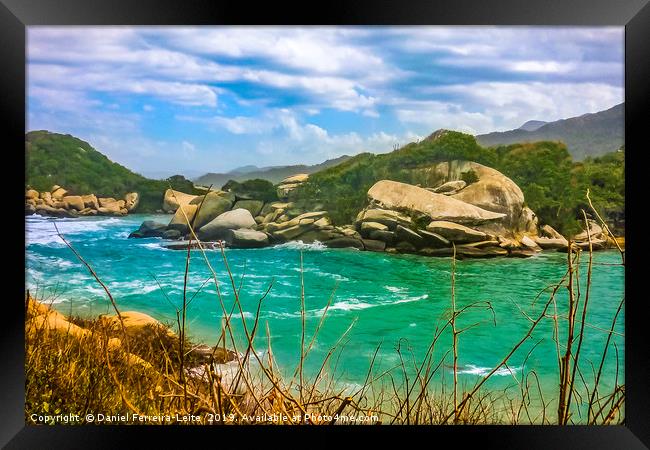 Landscape of Tayrona Nature Park in Colombia Framed Print by Daniel Ferreira-Leite