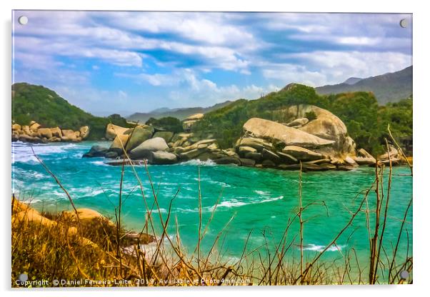 Landscape of Tayrona Nature Park in Colombia Acrylic by Daniel Ferreira-Leite
