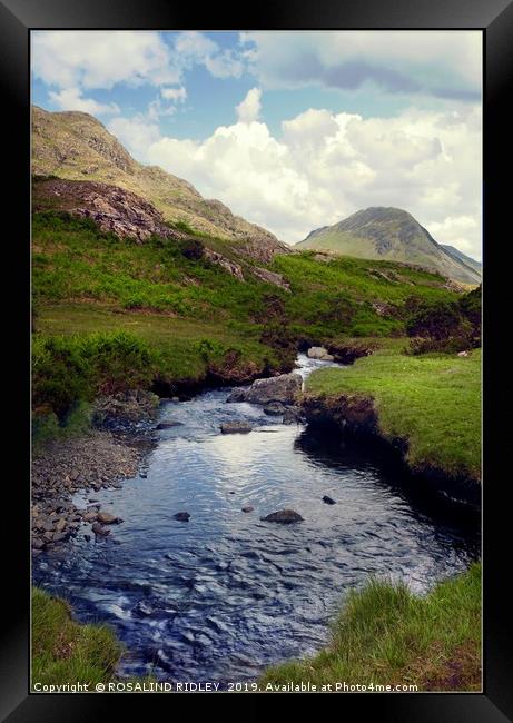 "Mountain stream in Wasdale" Framed Print by ROS RIDLEY