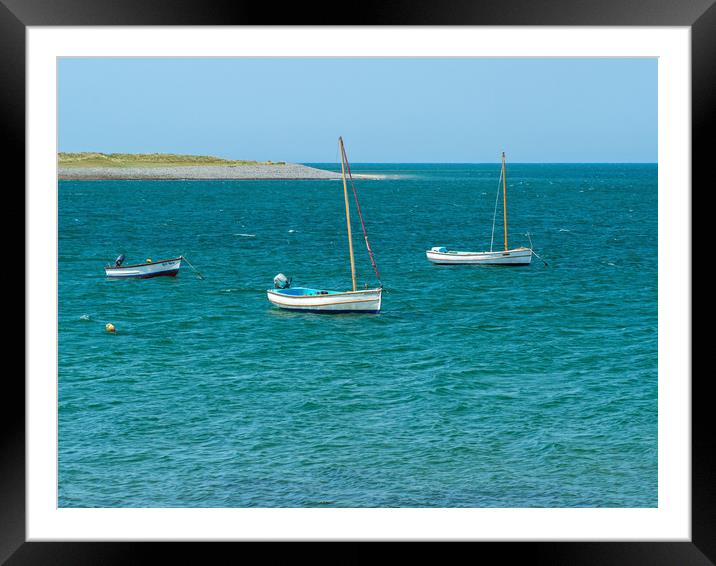 Boats moored at Appledore in North Devon Framed Mounted Print by Tony Twyman