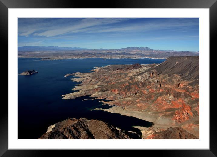 Lake Mead Arizona Nevada USA America Framed Mounted Print by Andy Evans Photos