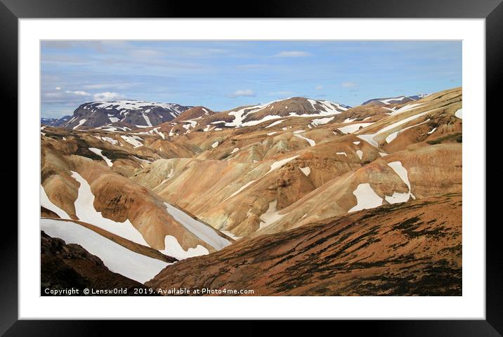 Beautiful and rugged landscape in Iceland Framed Mounted Print by Lensw0rld 