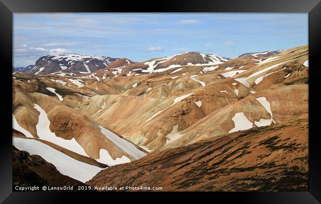Beautiful and rugged landscape in Iceland Framed Print by Lensw0rld 