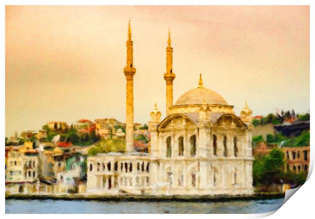 Ortakoy Mosque Print by DiFigiano Photography
