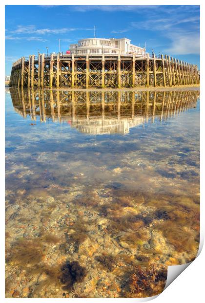 Pier Pavilion Reflection Print by Malcolm McHugh