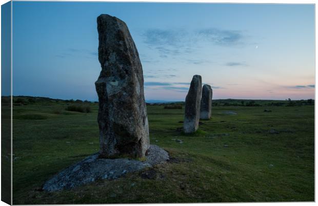 Hurlers Stone Circle Canvas Print by CHRIS BARNARD