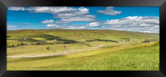 Harwood Farms, Upper Teesdale, Panorama Framed Print by Richard Laidler