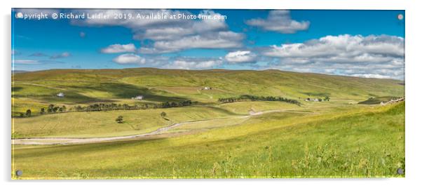 Harwood Farms, Upper Teesdale, Panorama Acrylic by Richard Laidler