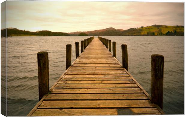 Jetty on Coniston Water Canvas Print by graham young
