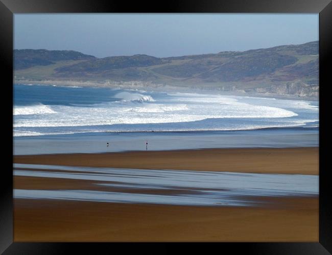 Woolacombe Beach Framed Print by graham young