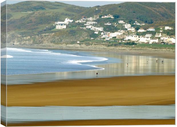 Woolacombe from Putsborough Canvas Print by graham young