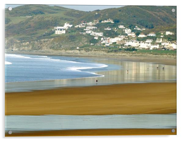 Woolacombe from Putsborough Acrylic by graham young