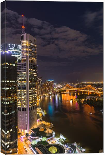 Brisbane at night Canvas Print by Andrew Michael