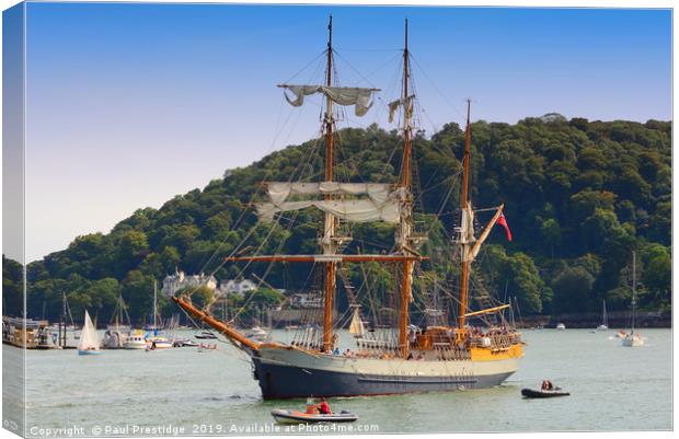 The Kaskelot at Dartmouth                          Canvas Print by Paul F Prestidge