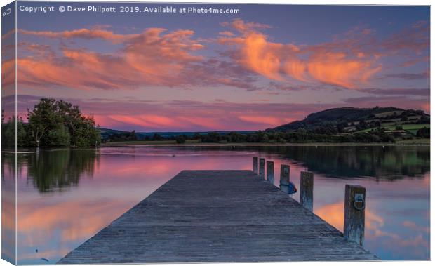 Sunset Reflections Canvas Print by Dave Philpott