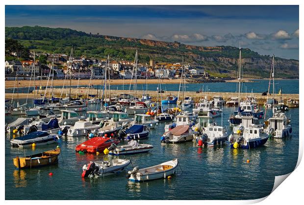 Lyme Regis Harbour & Seafront                    Print by Darren Galpin