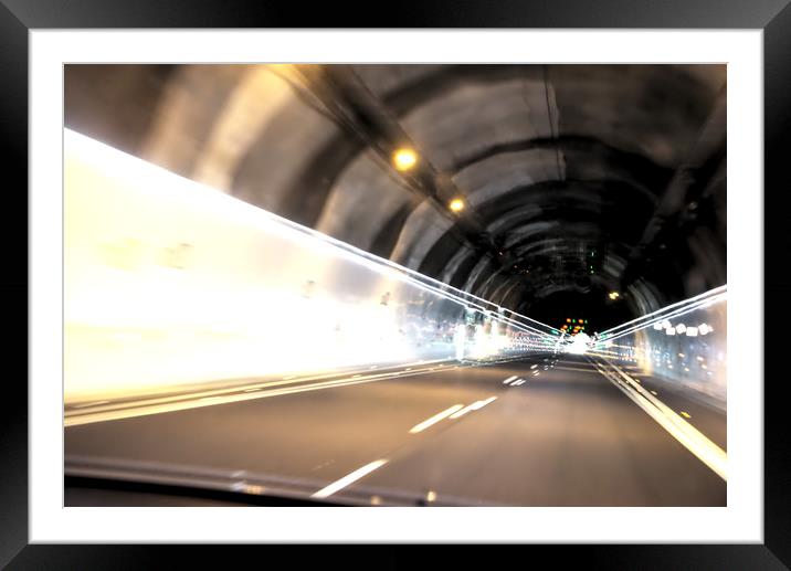 Tunnel on the road to Seville Framed Mounted Print by Jose Manuel Espigares Garc