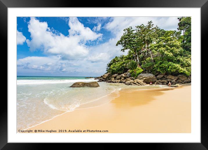 Kata Noi Beach Framed Mounted Print by Mike Hughes