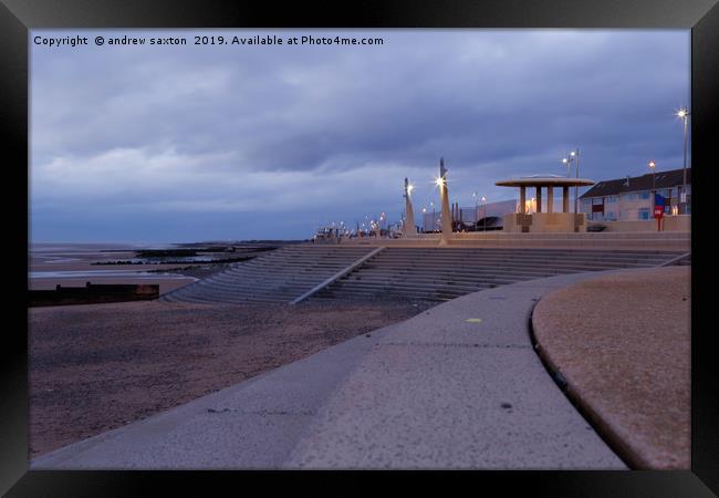 WALKING IN CLEVELEYS Framed Print by andrew saxton