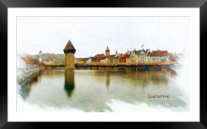 Lucerne Cityscape 1 Framed Mounted Print by DiFigiano Photography