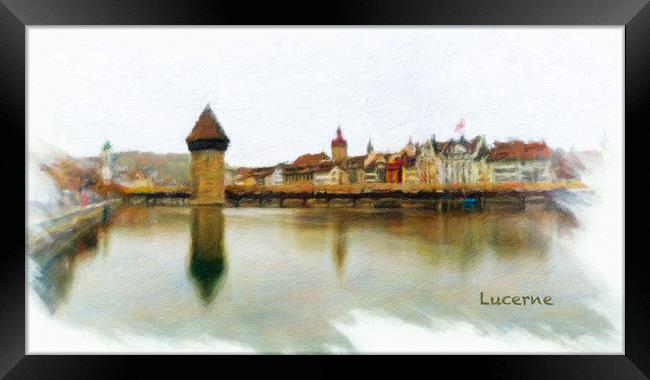 Lucerne Cityscape 1 Framed Print by DiFigiano Photography