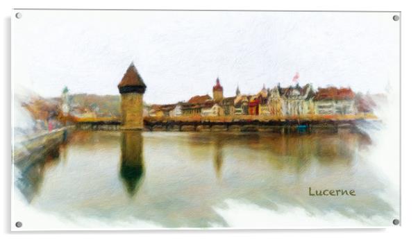 Lucerne Cityscape 1 Acrylic by DiFigiano Photography