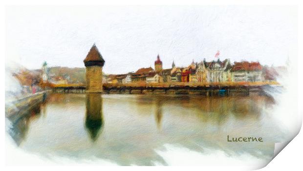 Lucerne Cityscape 1 Print by DiFigiano Photography