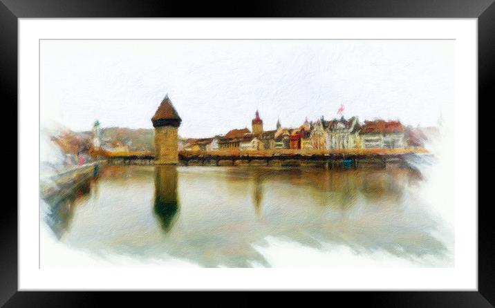 Lucerne Cityscape 2 Framed Mounted Print by DiFigiano Photography