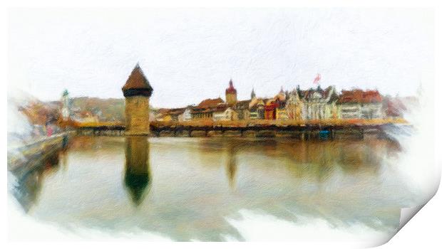 Lucerne Cityscape 2 Print by DiFigiano Photography