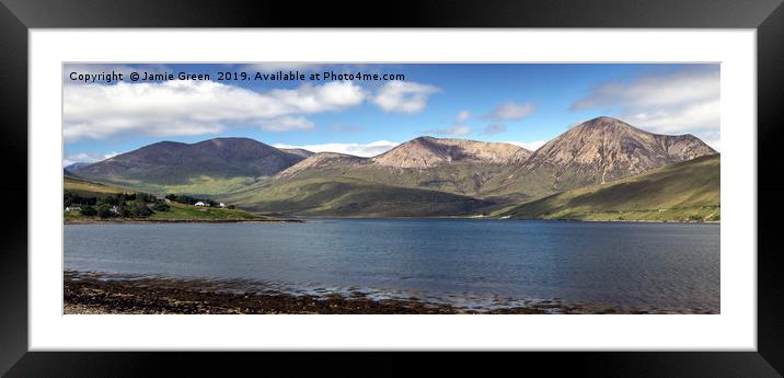 Loch Ainort and the Red Cuillins Framed Mounted Print by Jamie Green