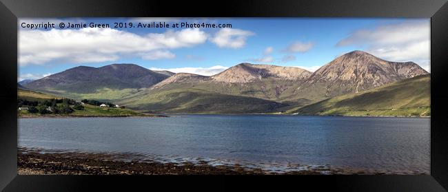 Loch Ainort and the Red Cuillins Framed Print by Jamie Green