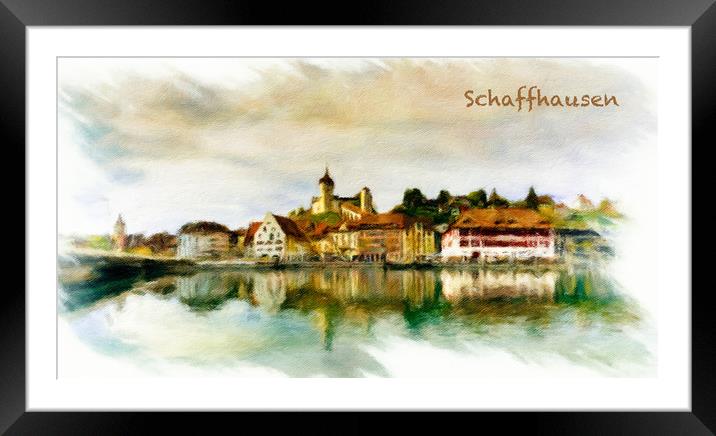 Schaffhausen Cityscape 1 Framed Mounted Print by DiFigiano Photography