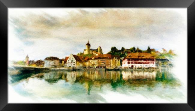 Schaffhausen Cityscape 2 Framed Print by DiFigiano Photography