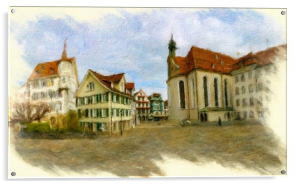 St. Gallen Cityscape 2 Acrylic by DiFigiano Photography