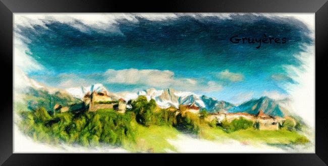Gruyeres Cityscape 1 Framed Print by DiFigiano Photography