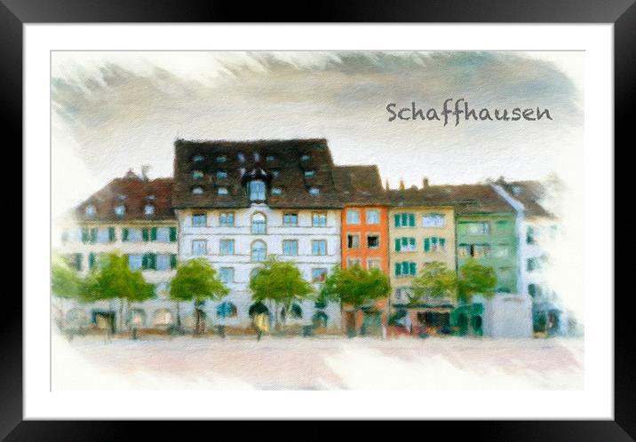 Schaffhausen Cityscape 3 Framed Mounted Print by DiFigiano Photography