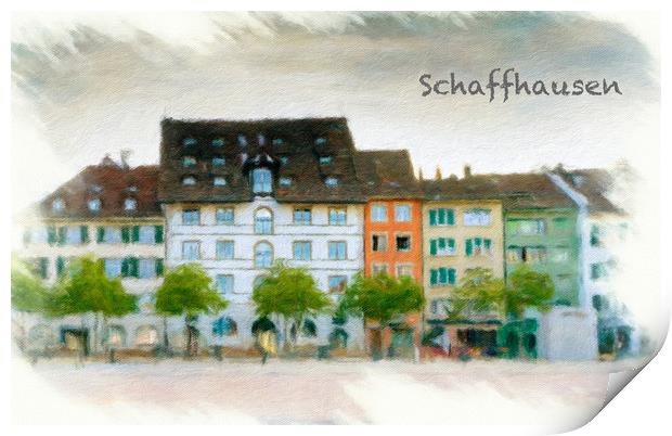 Schaffhausen Cityscape 3 Print by DiFigiano Photography